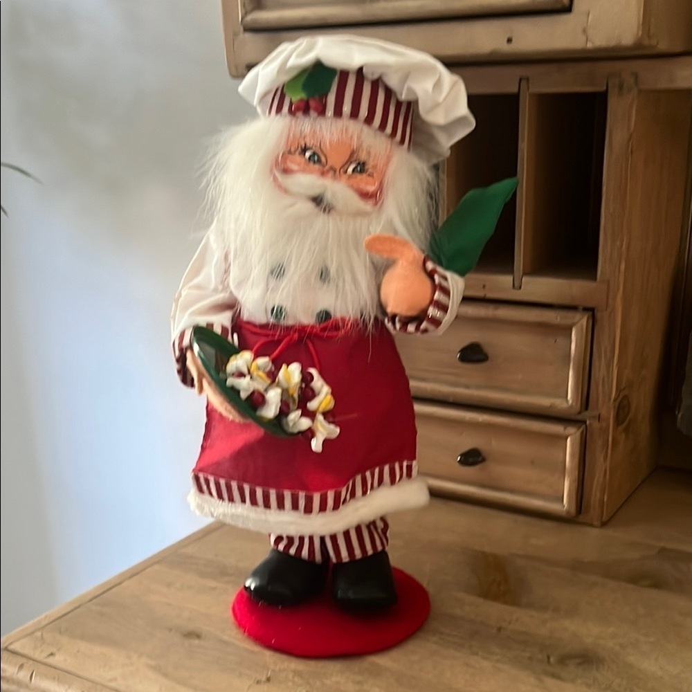 Annalee Santa Chef Holding Popcorn Garland 15” From 2011